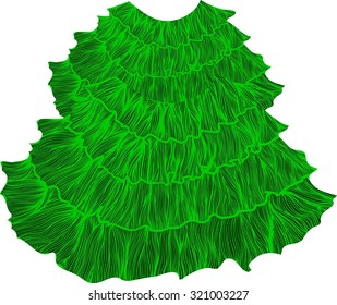 Skirt. Hand drawn vector illustration.