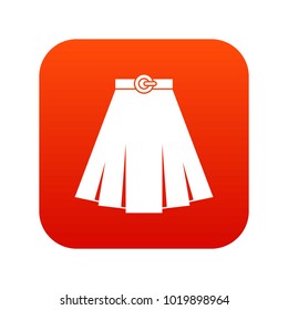Skirt icon digital red for any design isolated on white vector illustration