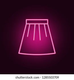 skirt icon. Elements of clothes in neon style icons. Simple icon for websites, web design, mobile app, info graphics