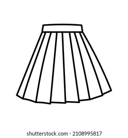 skirt icon. Fashion sign. Vector illustration