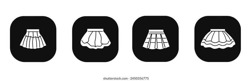 Skirt icon in flat. A skirt icon design. Stock vector.