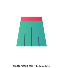 skirt icon flat design vector. isolated on white background