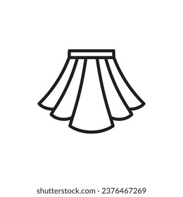 Skirt icon. Skirt flat sign design. Skirt vector symbol pictogram. UX UI icon 