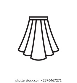 Skirt icon. Skirt flat sign design. Skirt vector symbol pictogram. UX UI icon 