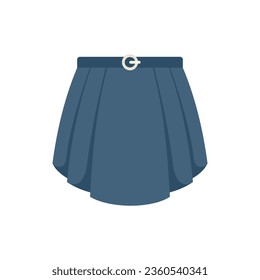 Skirt icon flat vector. Student girl. Shirt fashion isolated