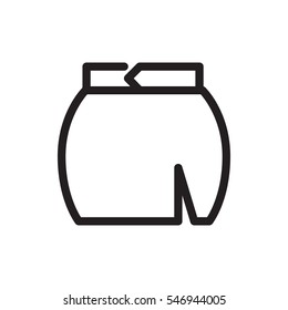skirt icon illustration isolated vector sign symbol