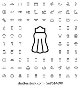 skirt icon illustration isolated vector sign symbol