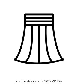 Skirt icon line style vector