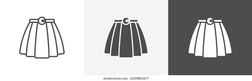ícone de saia Vetor da arte do logotipo no contorno