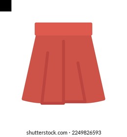 skirt icon logo flat style vector