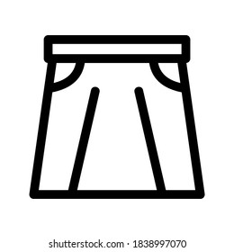 Skirt icon or logo isolated sign symbol vector illustration - high quality black style vector icons
