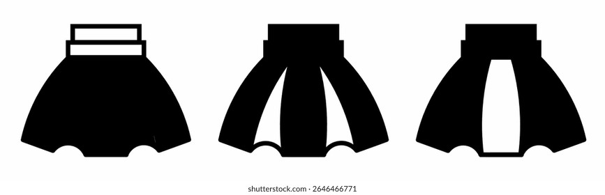 Skirt icon on white background. Vector logo skirt illustration.