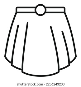 Skirt icon outline vector. Student girl. Shirt fashion