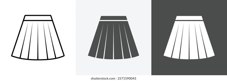 Skirt Icon set vector art
