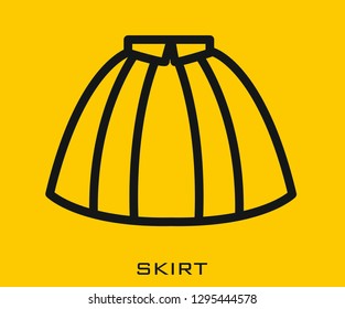 Skirt icon signs