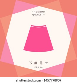 Skirt icon, the silhouette., elements for your design