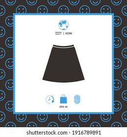 Skirt icon, the silhouette., elements for your design