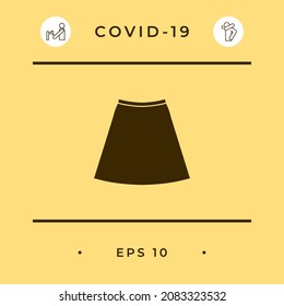 Skirt icon, the silhouette., elements for your design