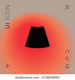Skirt icon, the silhouette., elements for your design