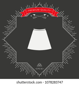 Skirt icon, the silhouette. Menu item in the web design