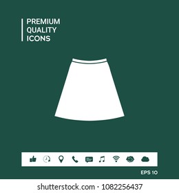 Skirt icon, the silhouette. Menu item in the web design