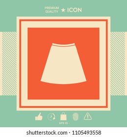 Skirt icon, the silhouette. Menu item in the web design