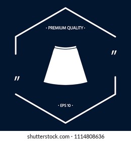 Skirt icon, the silhouette. Menu item in the web design