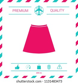 Skirt icon, the silhouette. Menu item in the web design