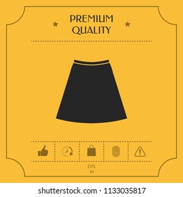Skirt icon, the silhouette. Menu item in the web design