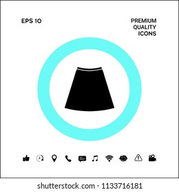 Skirt icon, the silhouette. Menu item in the web design