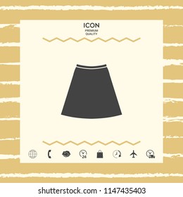 Skirt icon, the silhouette. Menu item in the web design