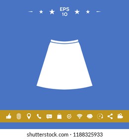 Skirt icon, the silhouette. Menu item in the web design