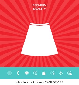Skirt icon, the silhouette. Menu item in the web design