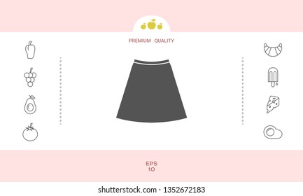 Skirt icon, the silhouette. Menu item in the web design