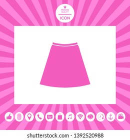 Skirt icon, the silhouette. Menu item in the web design