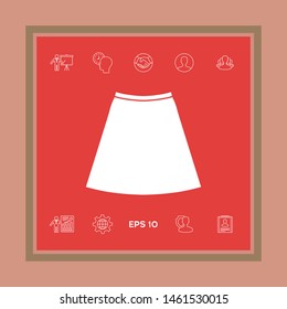 Skirt icon, the silhouette. Menu item in the web design