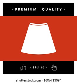 Skirt icon, the silhouette. Menu item in the web design