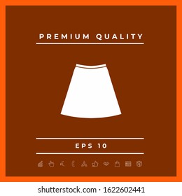 Skirt icon, the silhouette. Menu item in the web design