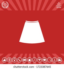 Skirt icon, the silhouette. Menu item in the web design