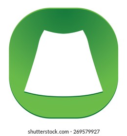 Skirt icon, the silhouette. Menu item in the web design.