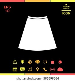 Skirt icon, the silhouette. Menu item in the web design
