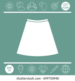 Skirt icon, the silhouette. Menu item in the web design