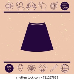Skirt icon, the silhouette. Menu item in the web design