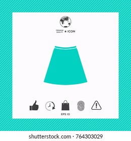 Skirt icon, the silhouette. Menu item in the web design