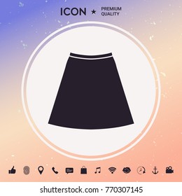 Skirt icon, the silhouette. Menu item in the web design