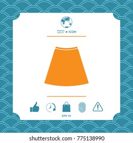 Skirt icon, the silhouette. Menu item in the web design