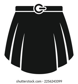 Skirt icon simple vector. Student girl. Shirt fashion