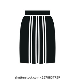 Skirt icon in a sleek and minimalist design, perfect for fashion applications, clothing stores, and style-related branding