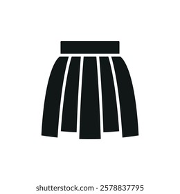 Skirt icon in a sleek and minimalist design, perfect for fashion applications, clothing stores, and style-related branding