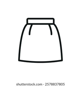 Skirt icon in a sleek and minimalist design, perfect for fashion applications, clothing stores, and style-related branding